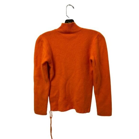 LUCA LUCA ORLANDI 100% 2-Ply Cashmere Sweater Turtleneck Orange  Size Small - Picture 5 of 8
